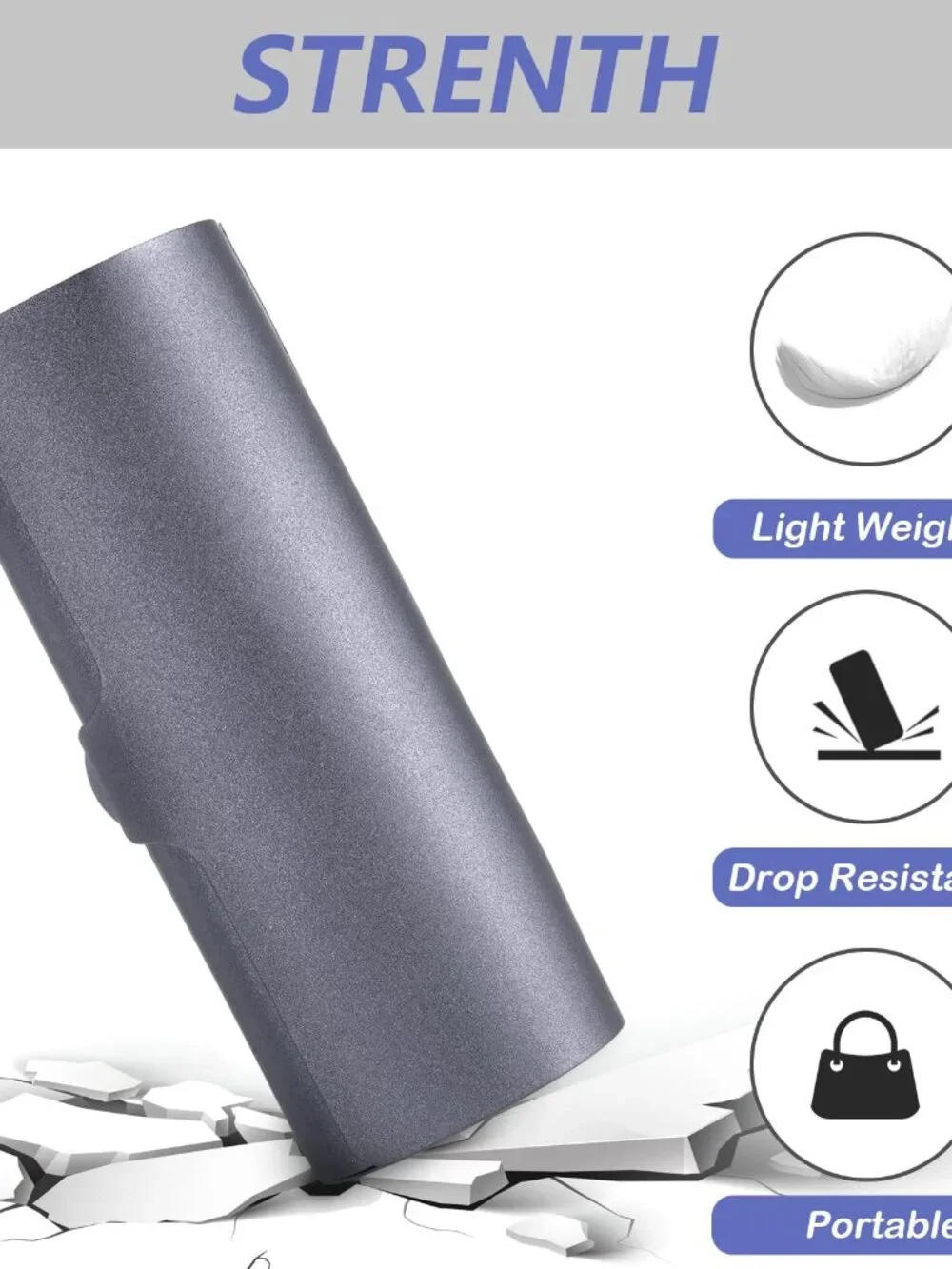 Hifot Aluminium Glasses Case, Slim Reading Glasses Case, Portable Travel Metal E